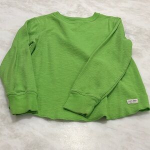 GAP Vibrant Green Kids Long Sleeve Waffle Tee